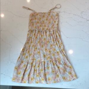 Sisstrevolution Yellow Tiered Spaghetti Strap Sundress